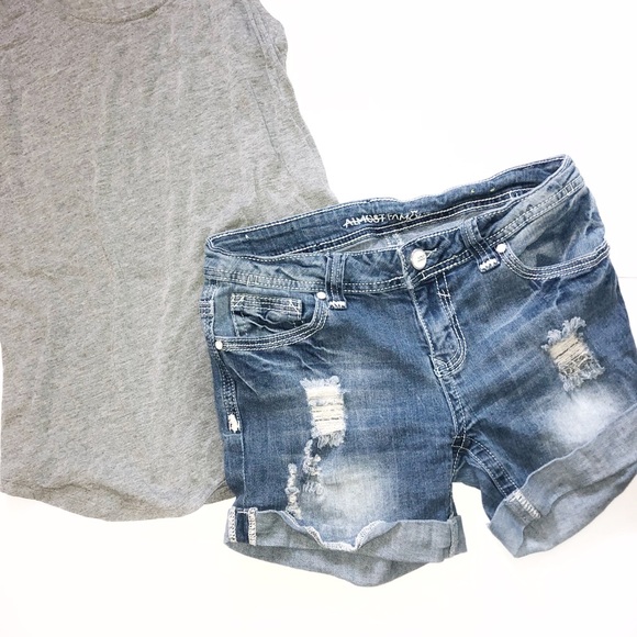 Almost Famous Pants - Almost Famous size 7 distressed shorts. Summer